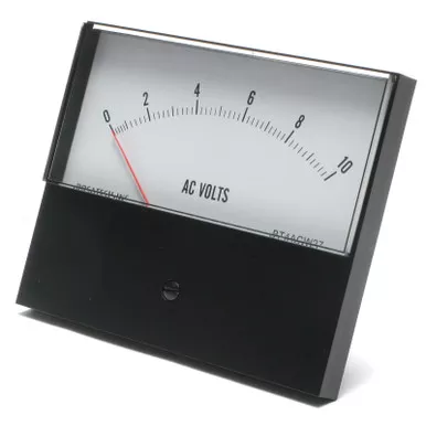 0 - 10 Volt AC Analog Panel Meter, 4.5 Inch Meter