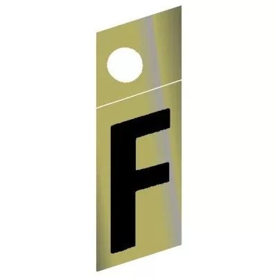 1.25" - F Slanted Gold Numbers
