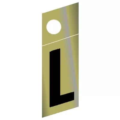 1.25" - L Slanted Gold Numbers