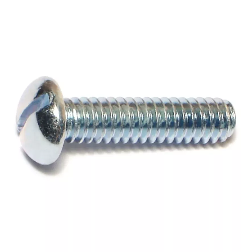 1/4"-20 x 1" Zinc Slotted Round Head Machine Screws (60 pcs.)