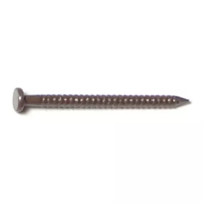 1" Walnut Brown Painted Steel Panel Flat Head Nails (280 pcs.)