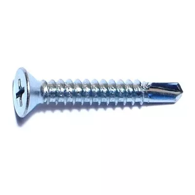 #10-16 x 1-1/4" Zinc Phillips Flat Self-Drilling Screws (55 pcs.)