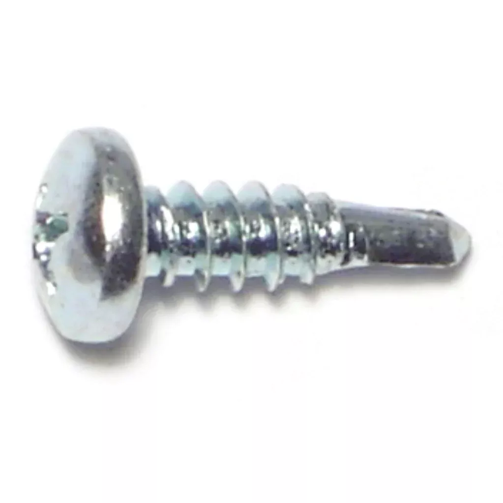 #10-16 x 5/8" Zinc Phillips Pan Head Self-Drilling Screws (100 pcs.)