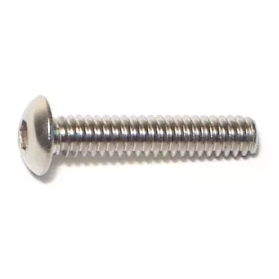 #10-24 x 1" 18-8 Stainless Steel Coarse Thread Button Head Socket Cap Screws