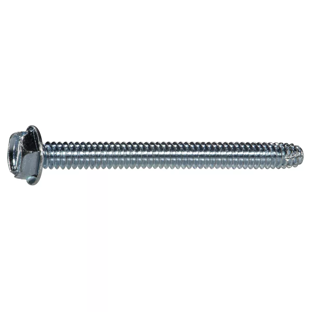 #10-24 x 2" Zinc Plated Steel Coarse Thread Hex Washer Head Type F Sheet Metal Screws