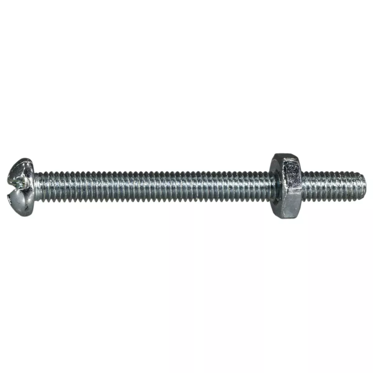 #10-32 x 2" Zinc Combo Round Head Machine Screws with Nuts (20 pcs.)