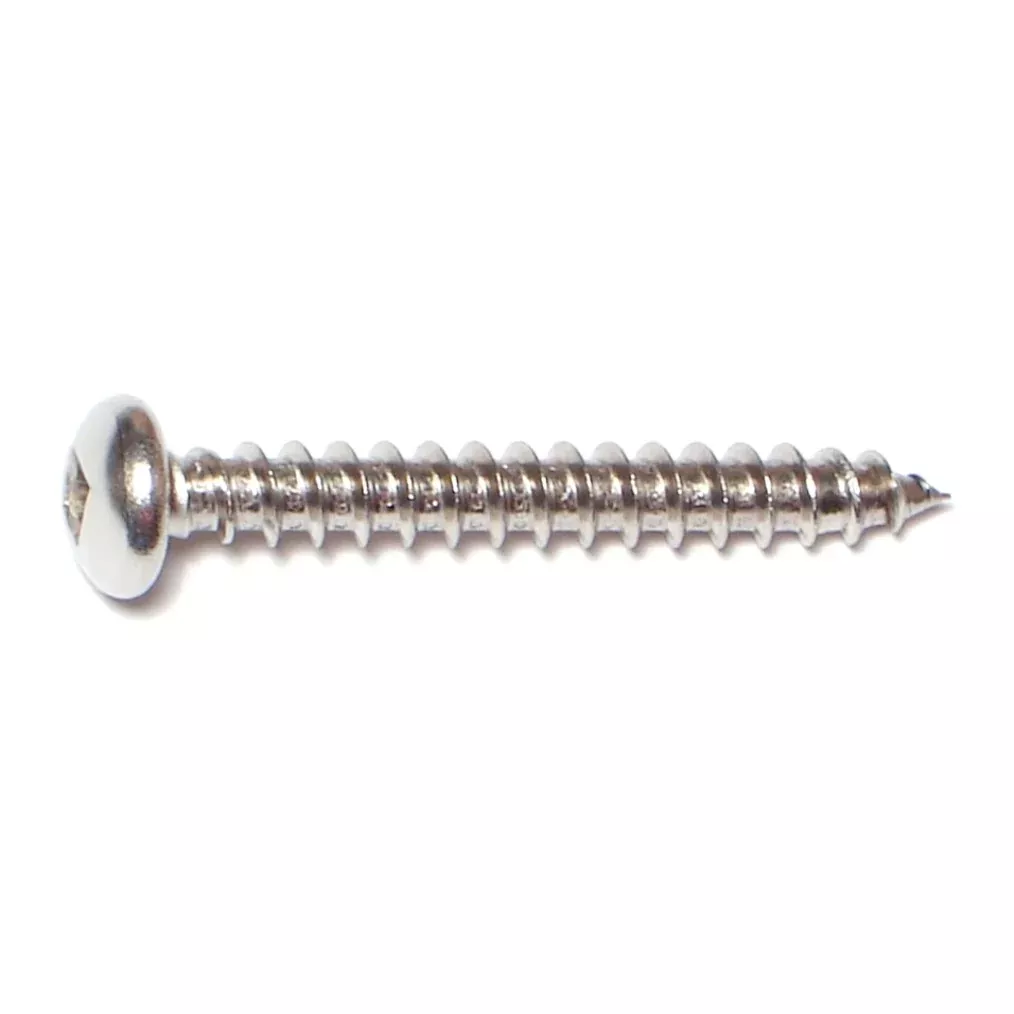 #10 x 1-1/2" 18-8 Stainless Square Pan Sheet Metal Screws (20 pcs.)