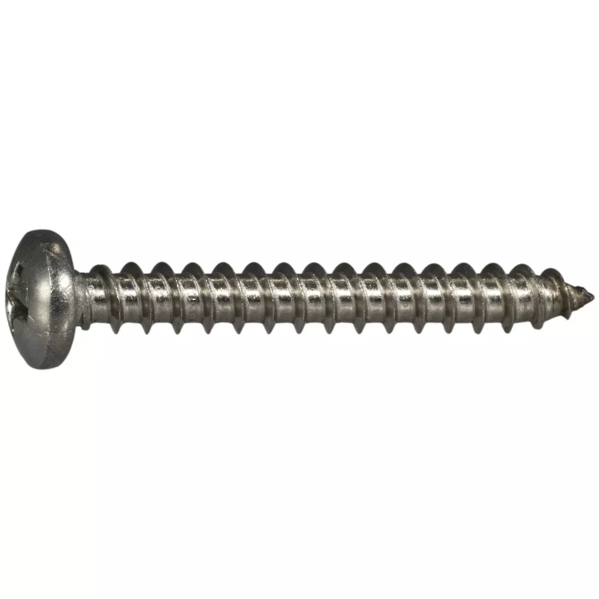 #10 x 1-1/2" 18-8 Stainless Steel Phillips Pan Head Sheet Metal Screws