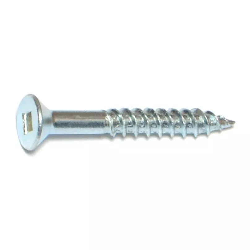 #10 x 1-1/2" Zinc Square Drive Flat Head Wood Screws (60 pcs.)