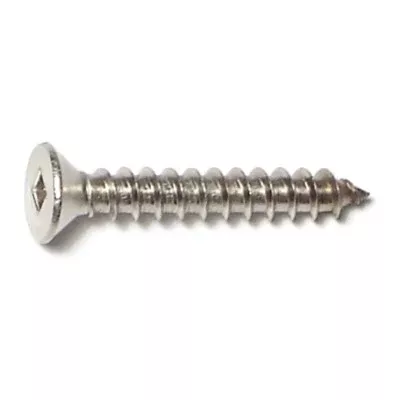 #10 x 1-1/4" 18-8 Stainless Square Flat Head Sheet Metal Screws (16 pcs.)