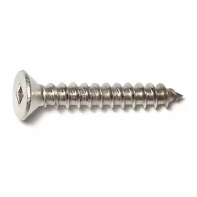 #10 x 1-1/4" 18-8 Stainless Square Flat Sheet Metal Screws (20 pcs.)