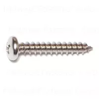 #10 x 1-1/4" 18-8 Stainless Steel Phillips Pan Head Sheet Metal Screws