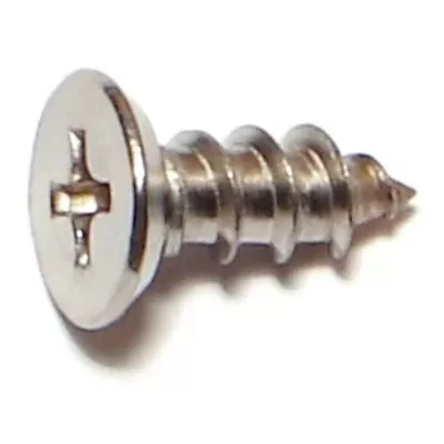 #10 x 1/2" 18-8 Stainless Phillips Flat Head Sheet Metal Screws (30 pcs.)