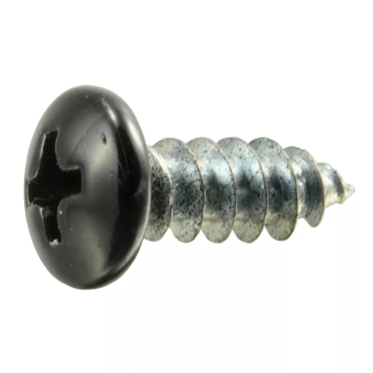#10 x 1/2" Black Painted Steel Phillips Pan Head Sheet Metal Screws