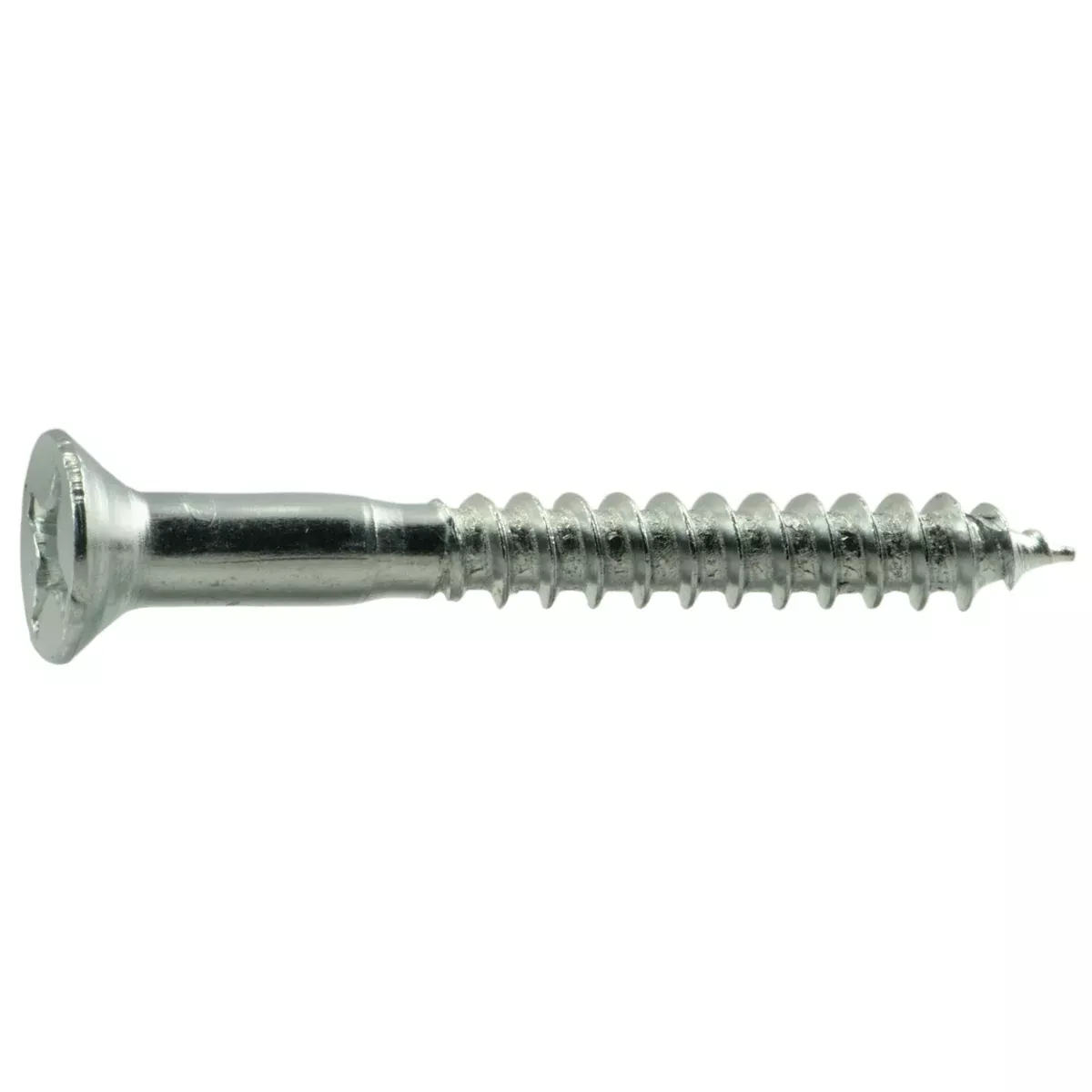 #10 x 1-3/4" Zinc Plated Steel Phillips Flat Head Wood Screws (35 pcs.)