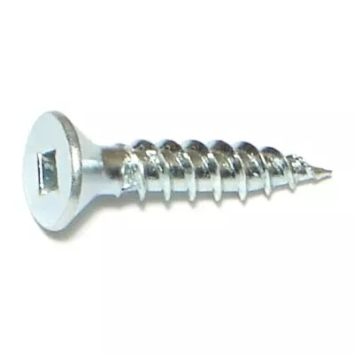 #10 x 1" Zinc Square Drive Flat Head Wood Screws (80 pcs.)