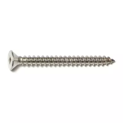 #10 x 2" 18-8 Stainless Square Drive Flat Head Sheet Metal Screws (10 pcs.)