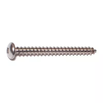 #10 x 2" 18-8 Stainless Square Drive Pan Head Sheet Metal Screws (10 pcs.)