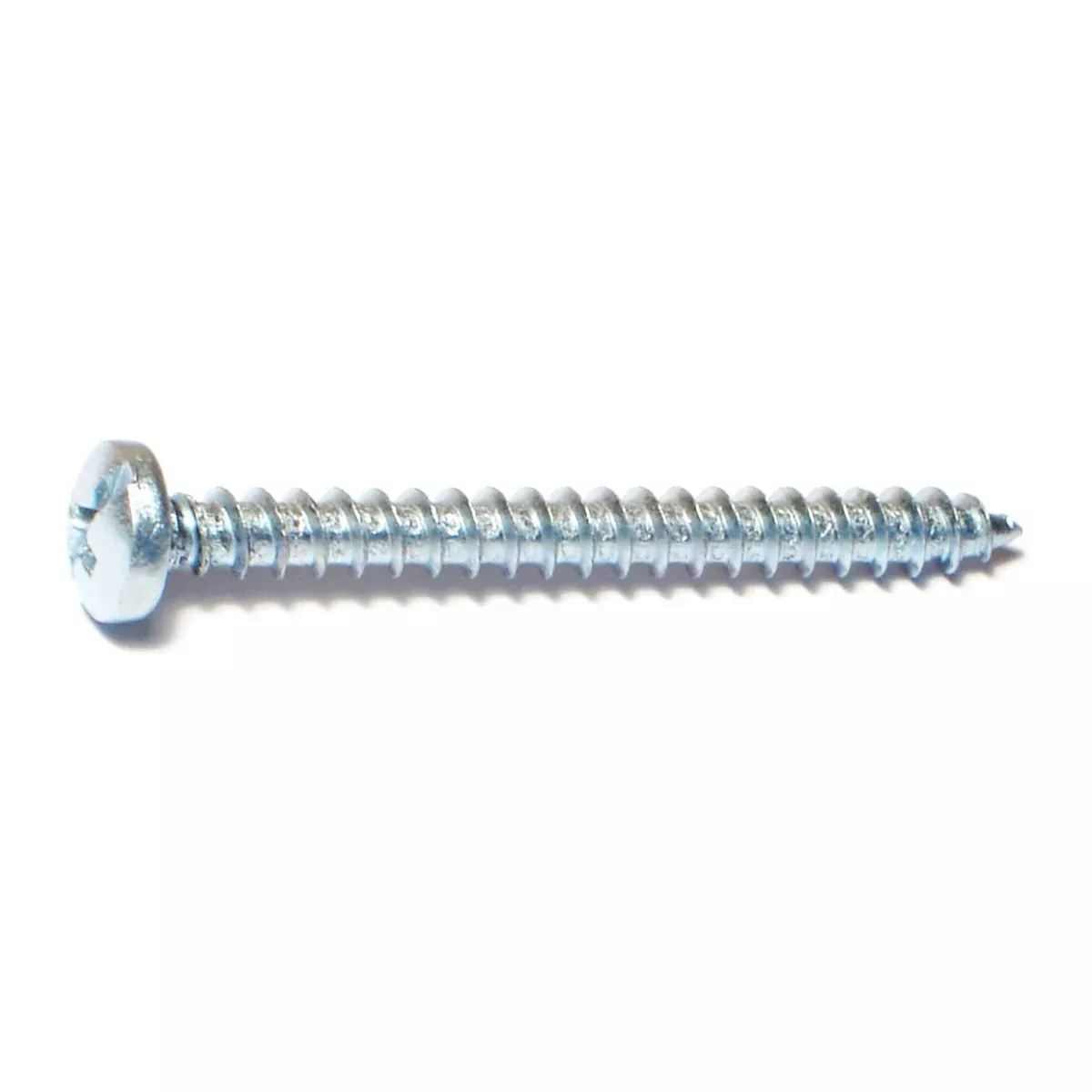 #10 x 2" Zinc Plated Steel Combo Pan Head Sheet Metal Screws