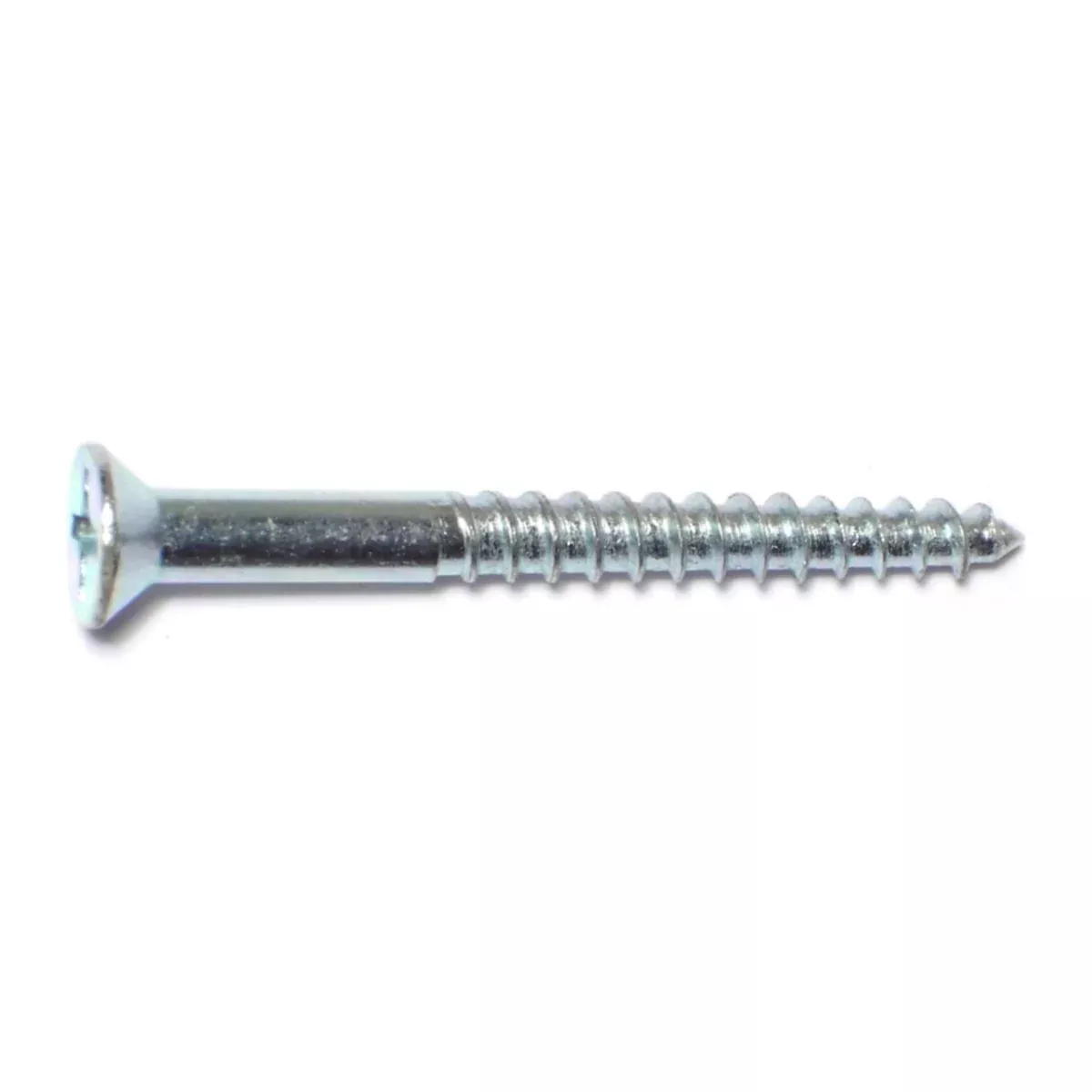 #10 x 2" Zinc Plated Steel Phillips Flat Head Wood Screws