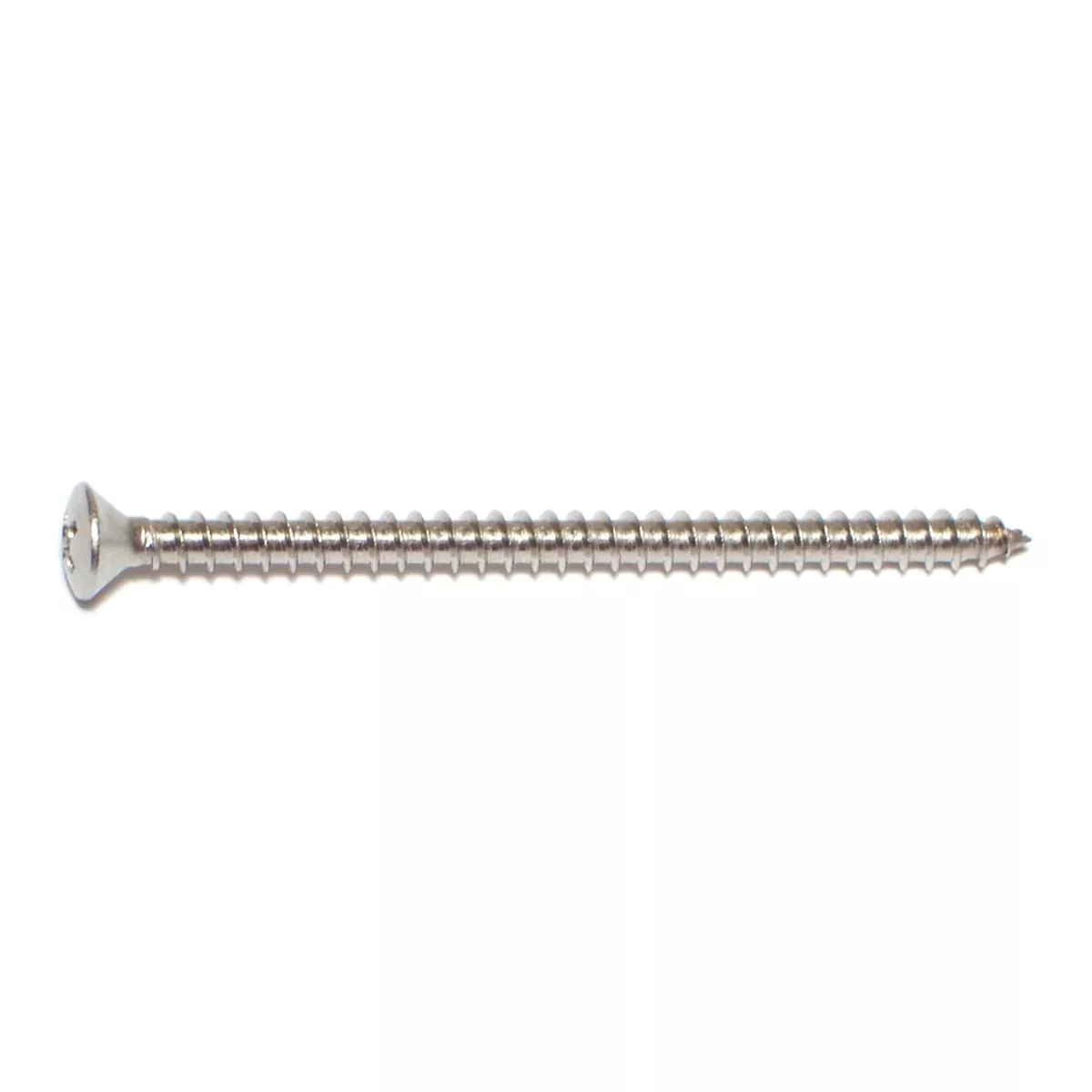 #10 x 3" 18-8 Stainless Steel Phillips Oval Head Sheet Metal Screws