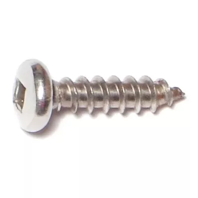 #10 x 3/4" 18-8 Stainless Square Drive Pan Head Sheet Metal Screws (20 pcs.)