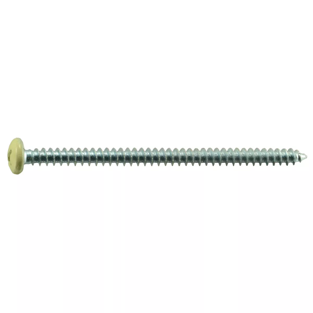 #10 x 3" Beige Painted Steel Phillips Pan Head Sheet Metal Screws