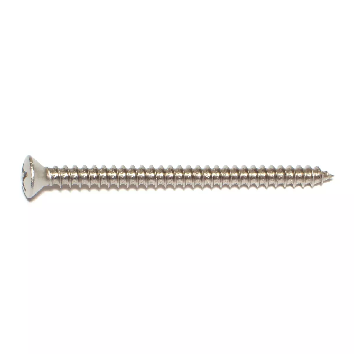 #12 x 3" 18-8 Stainless Steel Phillips Oval Head Sheet Metal Screws