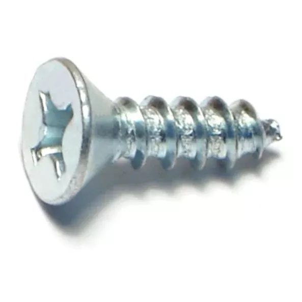 #12 x 3/4" Zinc Phillips Flat Head Sheet Metal Screws (60 pcs.)