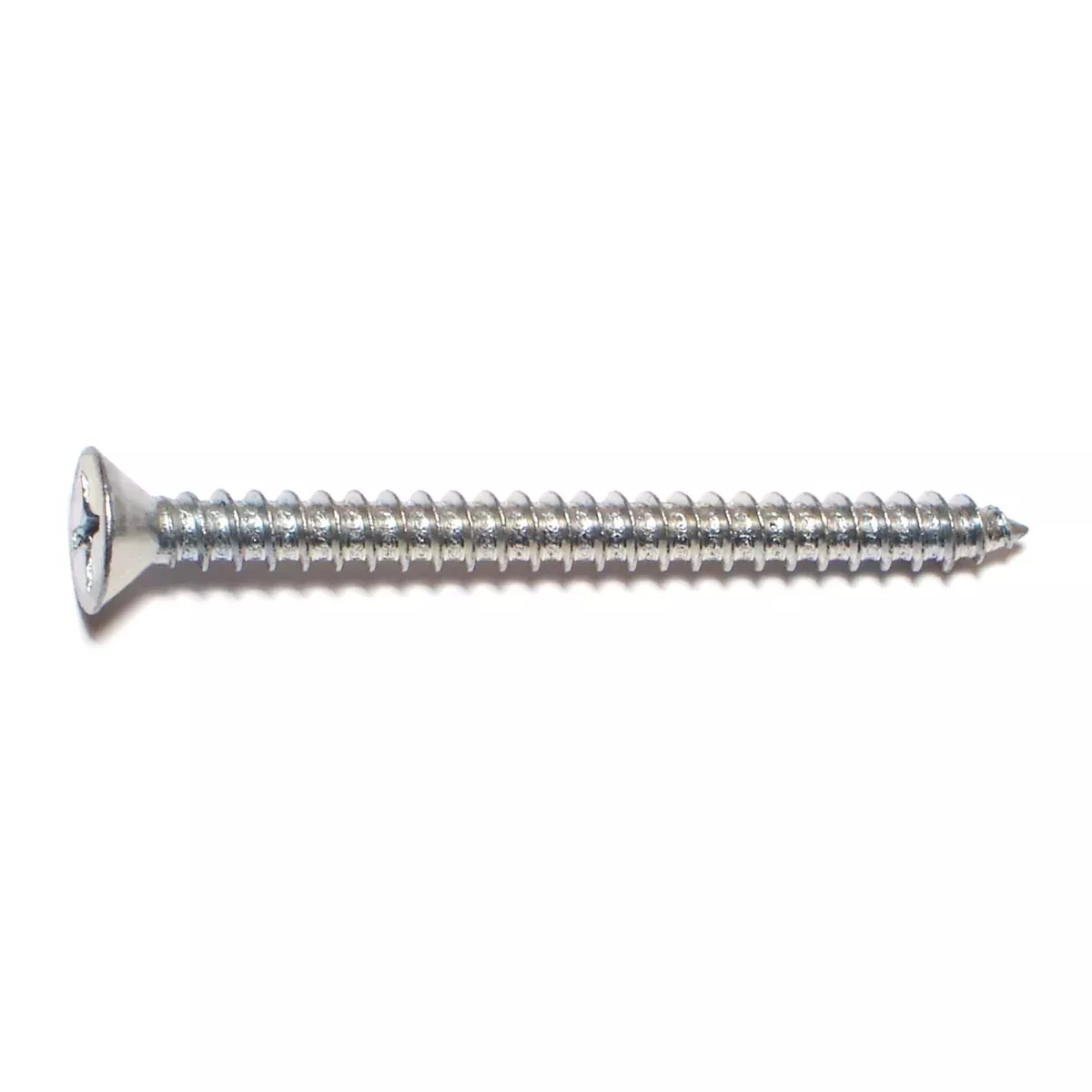 #14 x 3" Zinc Plated Steel Phillips Flat Head Sheet Metal Screws (15 pcs.)