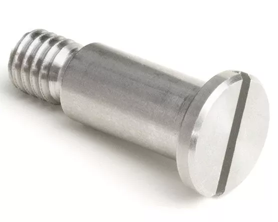 18-8 Stainless Steel Slotted Low-Profile Precision Shoulder Screw 3/16Shoulder Diameter 3/8Shoulder Length 8-32 Thread 70pcs/Pack