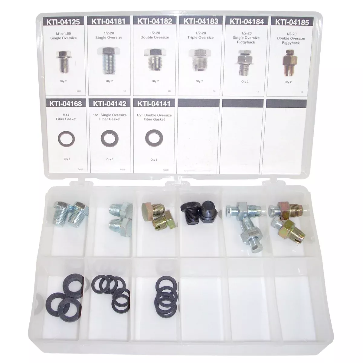 27-pc Oversize Drain Plug and Gasket Assortment KTI00059 K Tool International