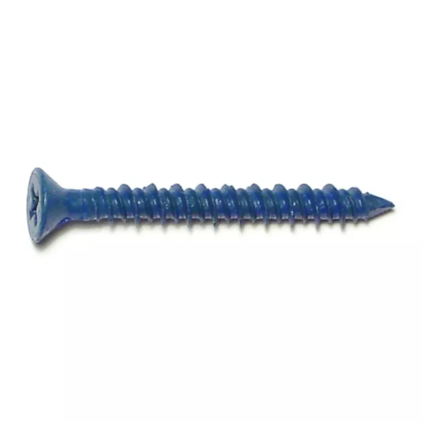 3/16" x 1-3/4" Blue Star Drive Flat Tapcon Masonry Screws (30 pcs.)