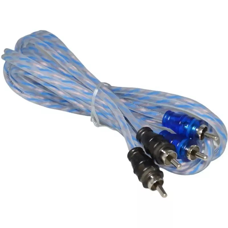 3ft Twisted Pair 2 Channel RCA Audio Cable for Car Amplifiers Stereos