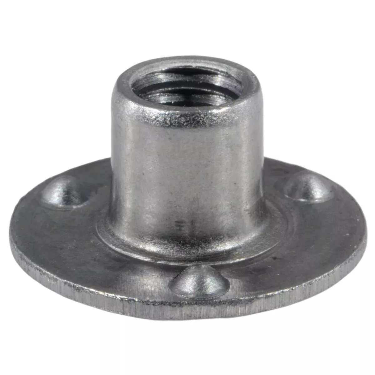 5/16"-18 x 3/8" Plain Steel Coarse Thread Round Projection Weld Nuts