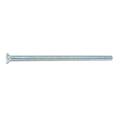 #6-32 x 3" Zinc Plated Steel Coarse Thread Slotted Flat Head Machine Screws
