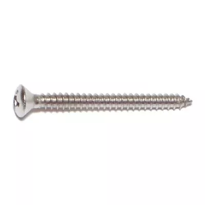 #6 x 1-1/2" 18-8 Stainless Steel Phillips Oval Head Sheet Metal Screws