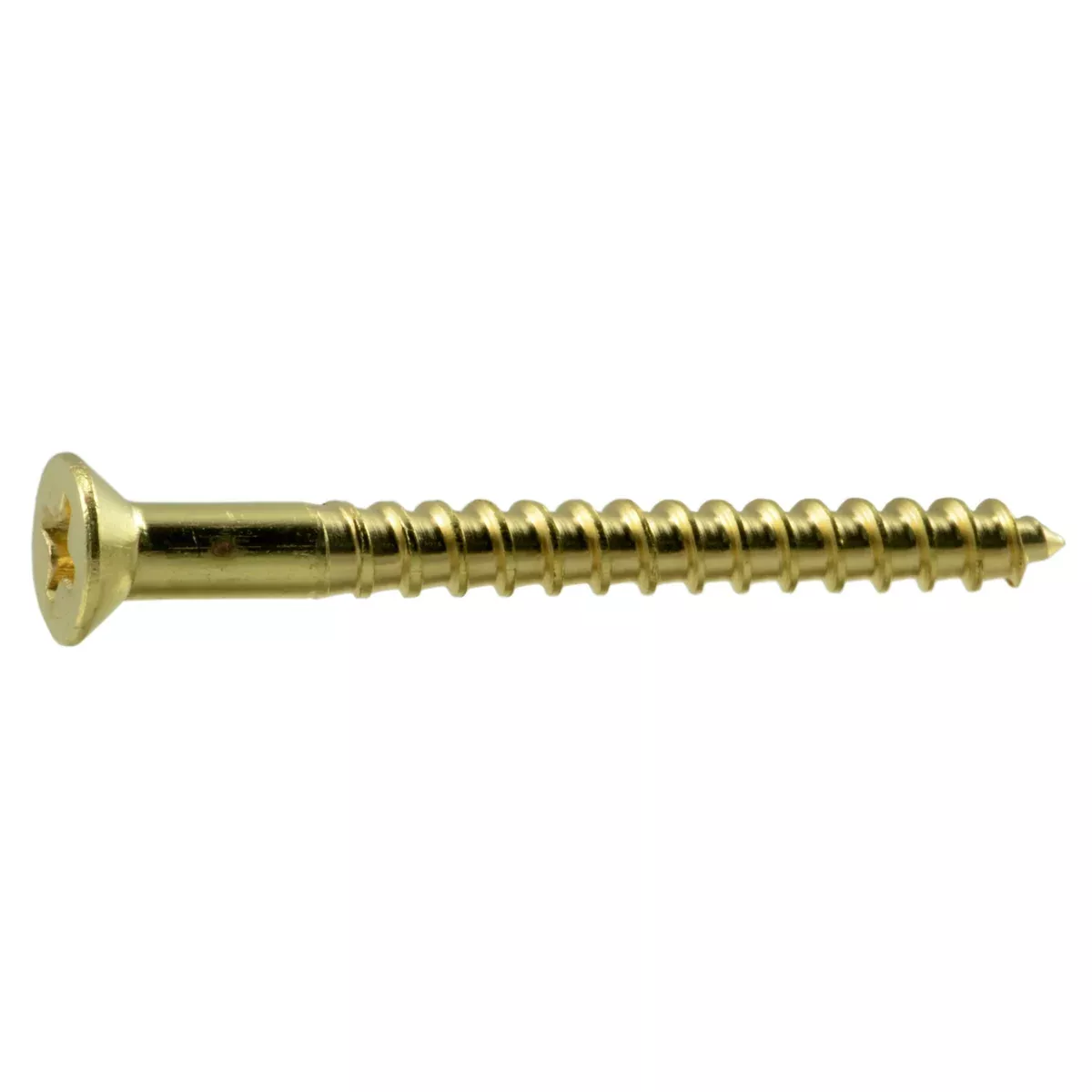 #6 x 1-1/2" Brass Phillips Flat Head Wood Screws (50 pcs.)