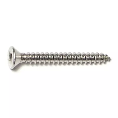#6 x 1-1/4" 18-8 Stainless Square Flat Sheet Metal Screws (30 pcs.)