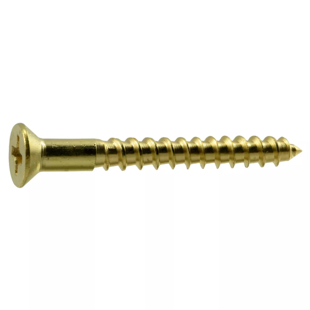 #6 x 1-1/4" Brass Phillips Flat Head Wood Screws (65 pcs.)