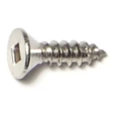 #6 x 1/2" 18-8 Stainless Square Flat Sheet Metal Screws (50 pcs.)