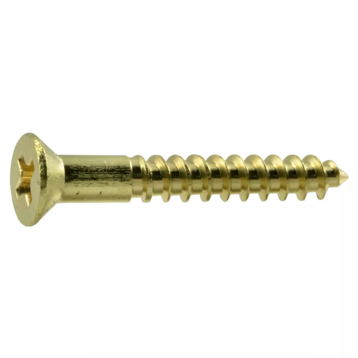 #6 x 1" Brass Phillips Flat Head Wood Screws