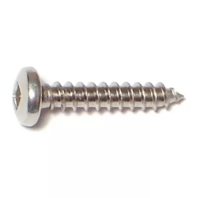 #6 x 3/4" 18-8 Stainless Square Drive Pan Head Sheet Metal Screws (40 pcs.)