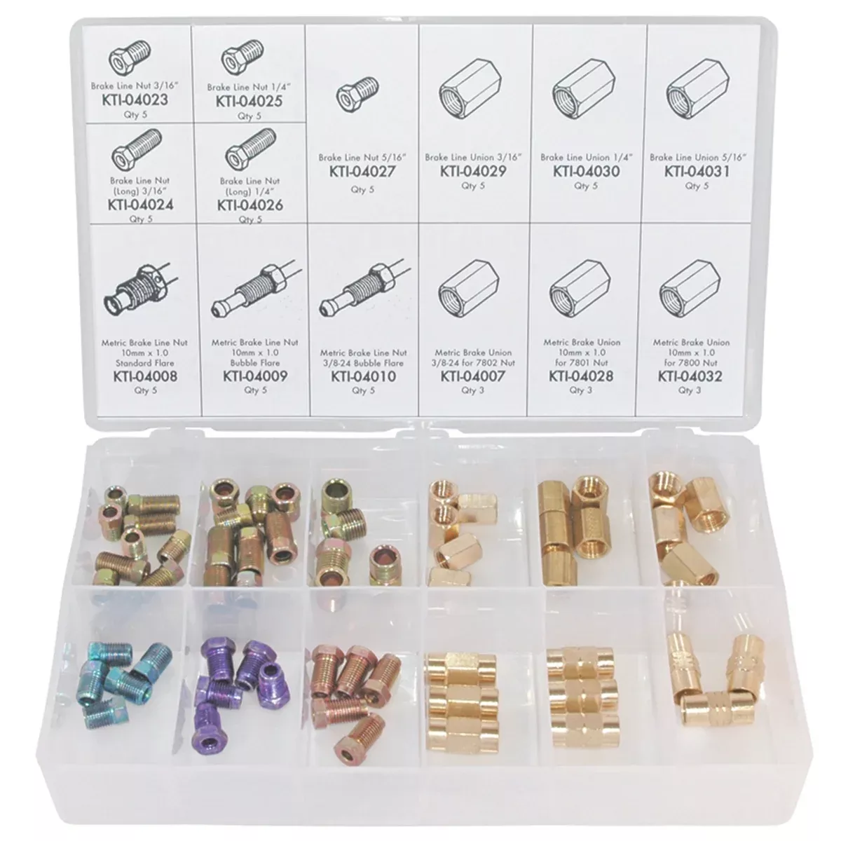64-pc Brake Line Fitting Kit KTI00005 K Tool International