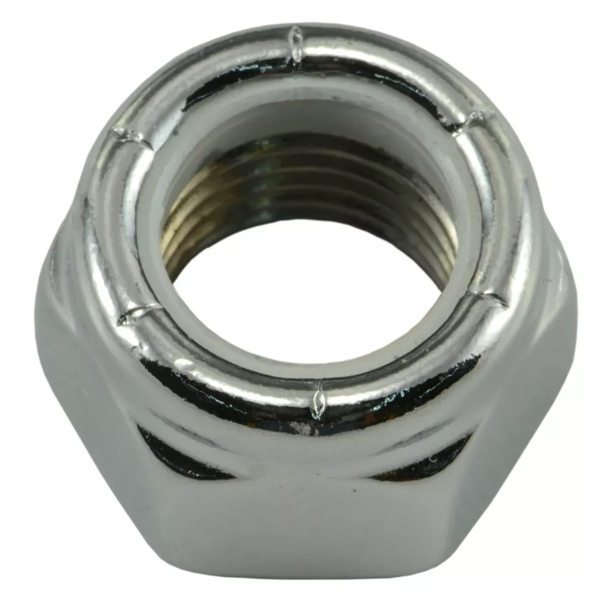 7/16"-20 Chrome Plated Steel Fine Thread Nylon Insert Lock Nuts