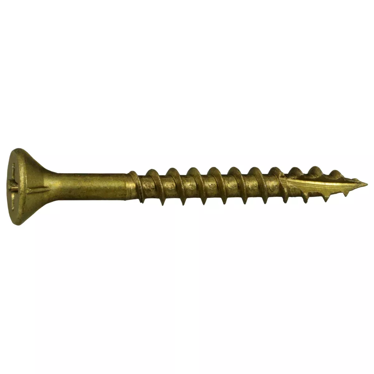 #7 x 1-5/8" Tan Ruspert Coated Steel Phillips Bugle Head Deck Screws