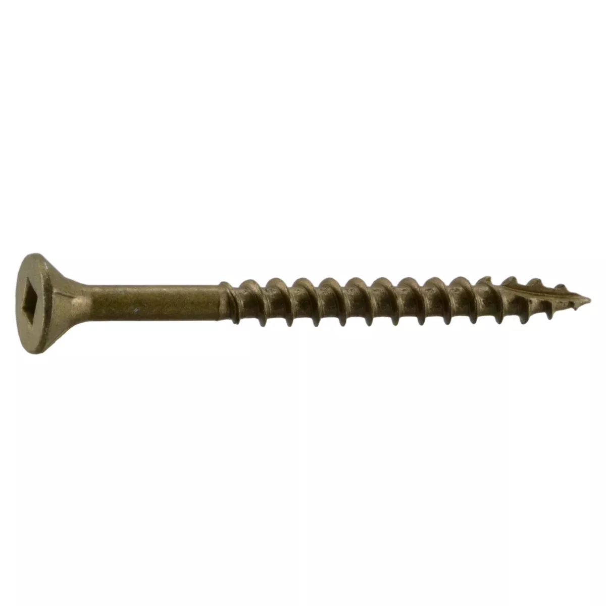 #7 x 2" Tan Ruspert Coated Steel Square Drive Bugle Head Deck Screws