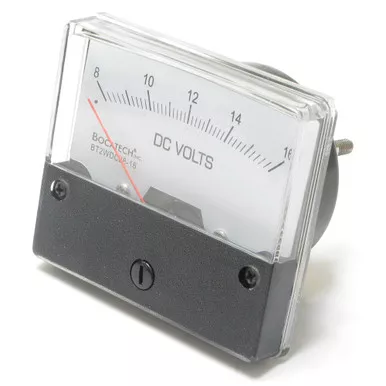 8 - 16 Volt DC Analog Panel Meter, 2.5 Inch