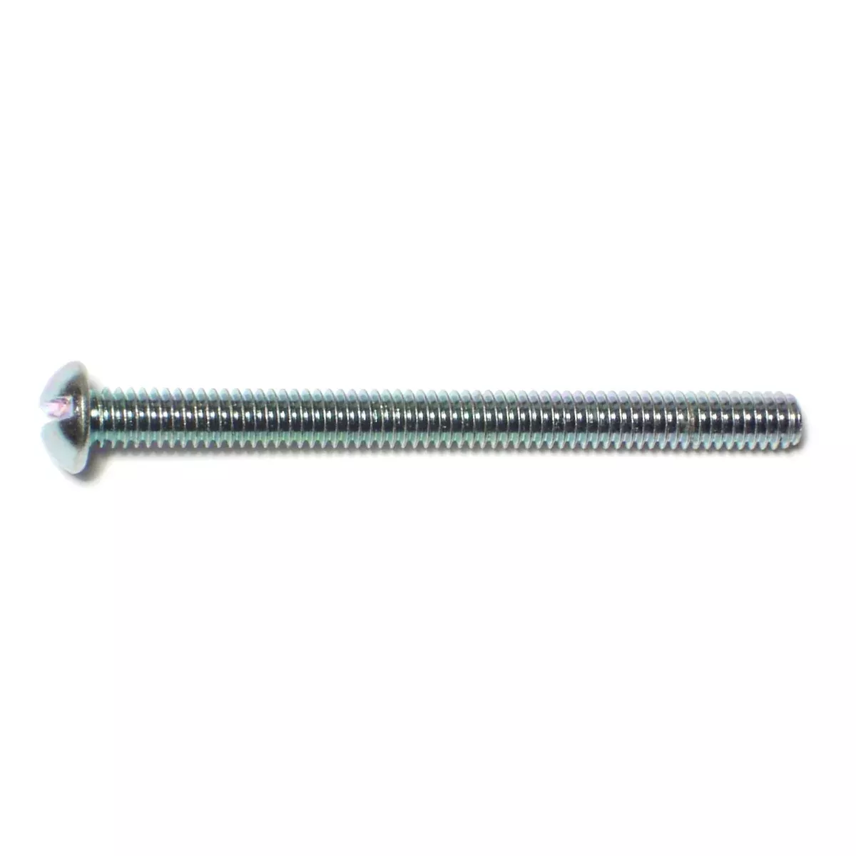 #8-32 x 2" Zinc Plated Steel Coarse Thread Slotted Round Head Machine Screws