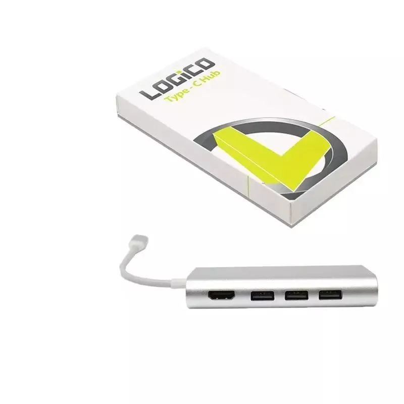 8-in-1 USB Type C HUB Adapter HDMI, USB 3.0, RJ45, Card Reader, Type C